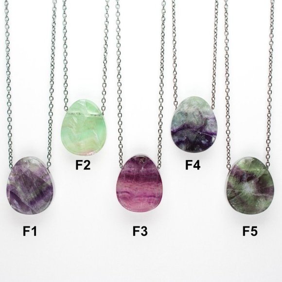 Fluorite Double Sided Pendants - Choose the Pendant you want - Picture 6 of 10